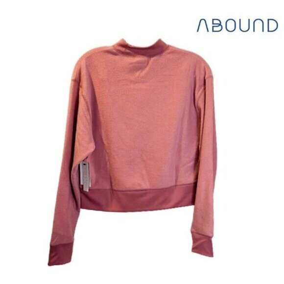 ABOUND Women's Mock Neck Fleece Pullover‎ Cropped Sweater NWT - Picture 4 of 8